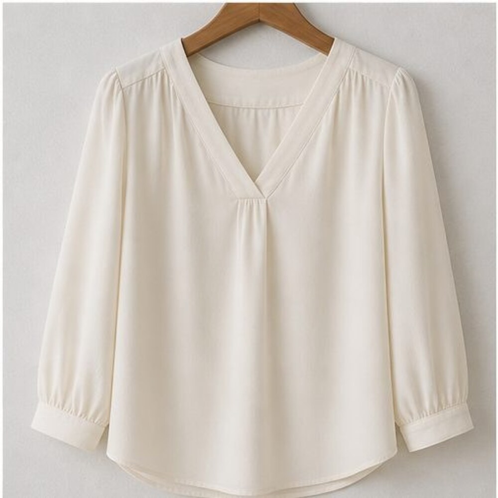 Cream Ruffle Blouse